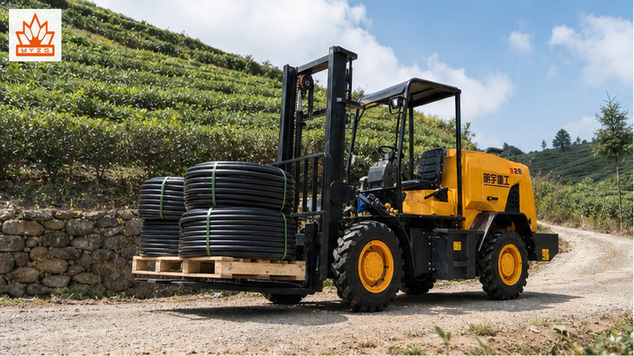 B44R Rear-Pivot Rough-Terrain Forklift for Hillside Tea Plantation Logistics