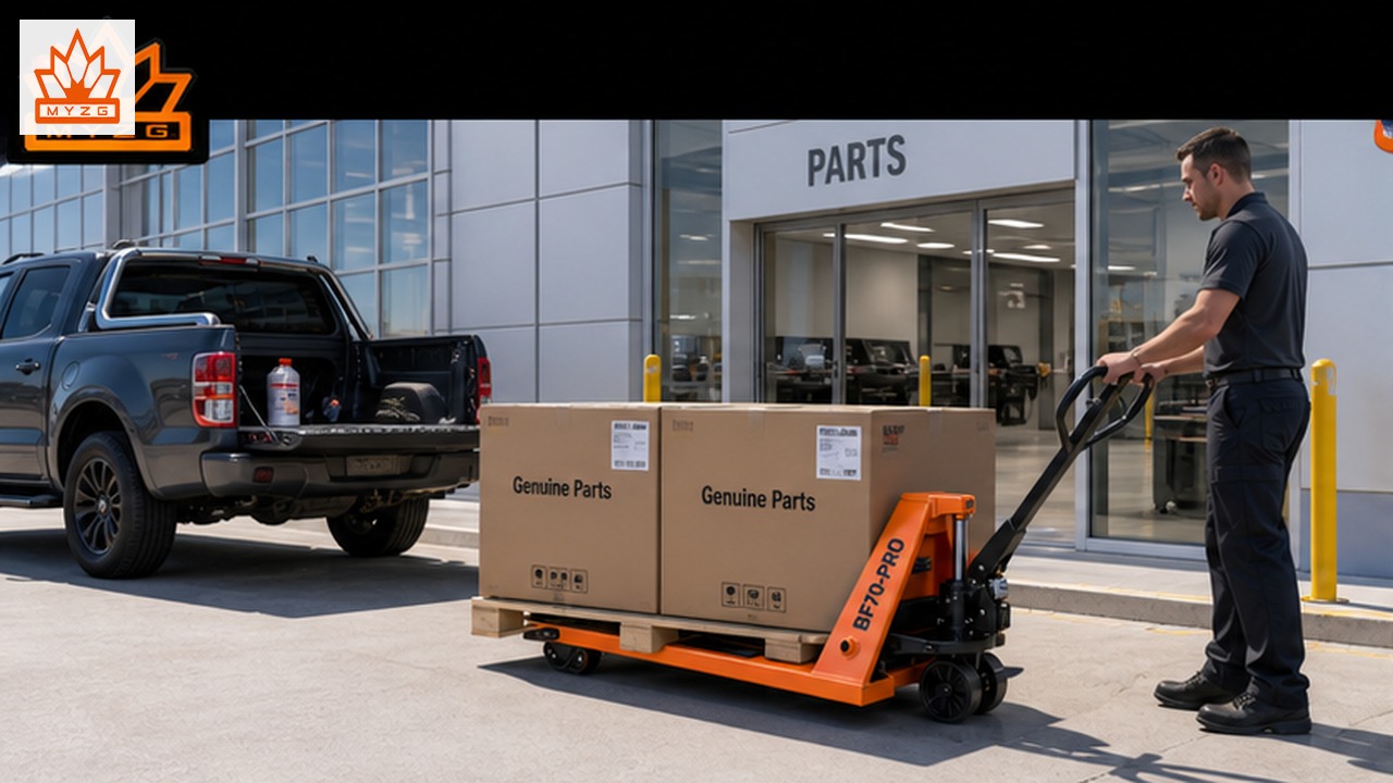 BF70-PRO Manual Pallet Truck for Automotive Dealer Parts Logistics
