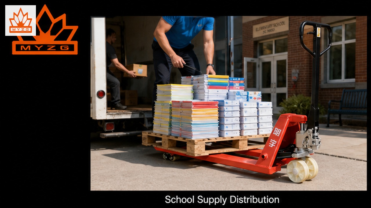 BF80-PRO Manual Pallet Truck for School Supply Distribution Logistics