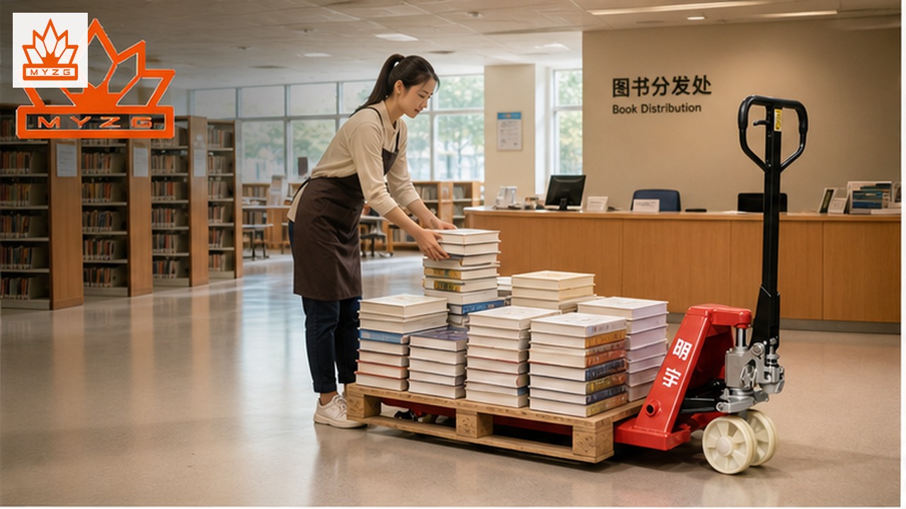 BF85-PRO Manual Pallet Truck for Library Book Distribution Logistics