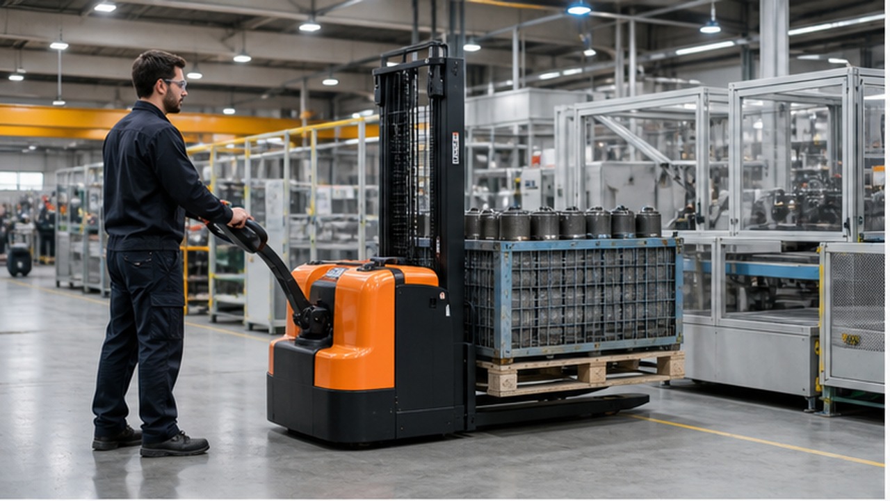 CDD35-R Electric Pallet Stacker for Manufacturing Flow Logistics