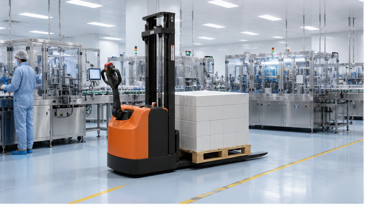 CDD45-R Electric Pallet Stacker for Medical Device Production Logistics