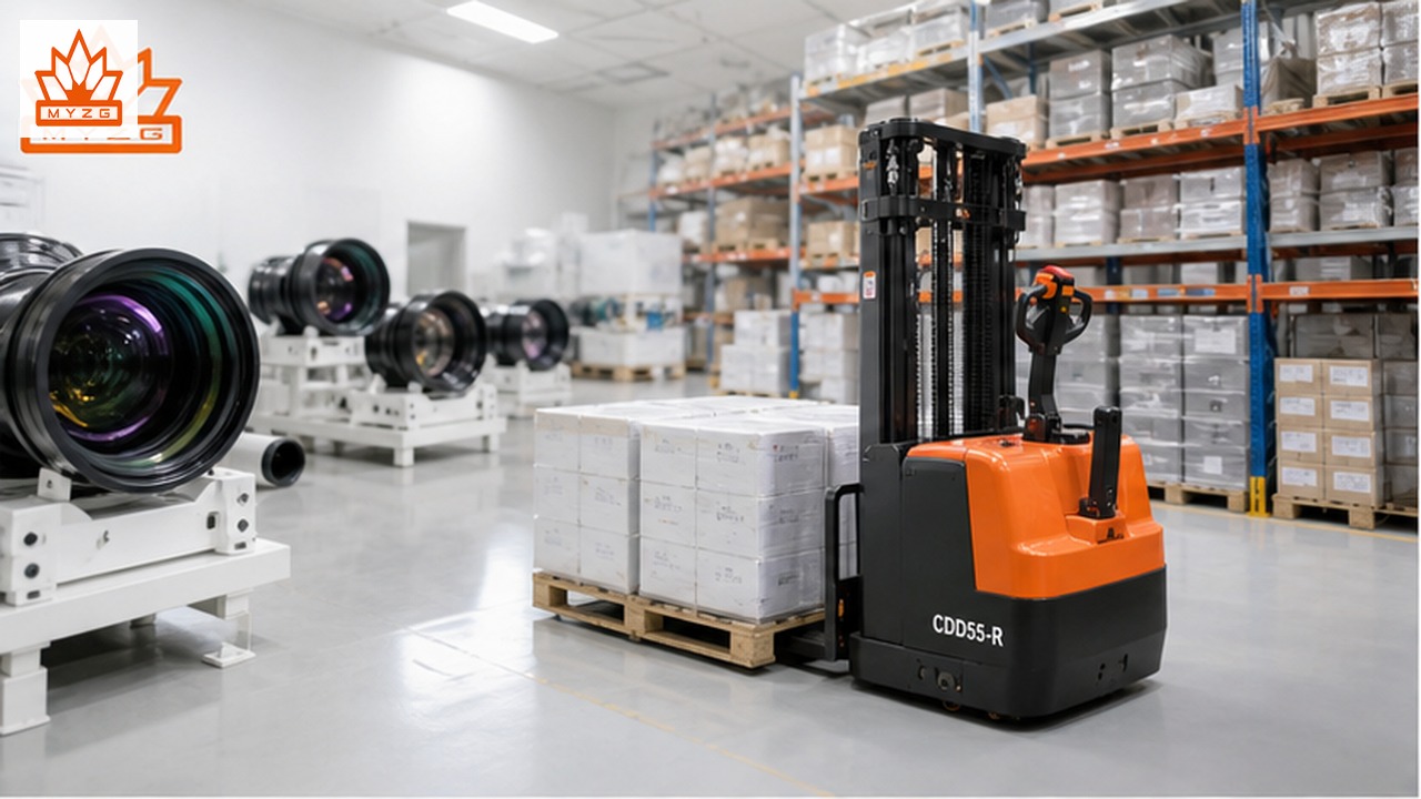 CDD55-R Electric Pallet Stacker for Precision Optics Logistics