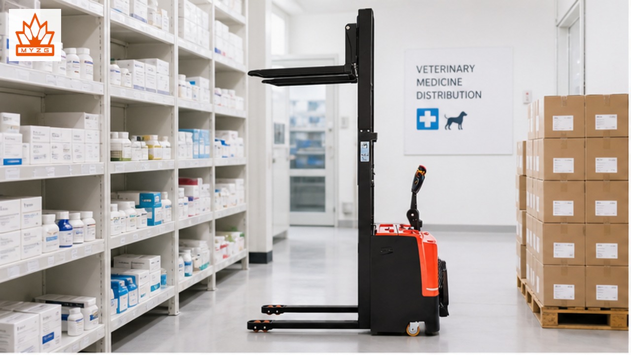 CDD85-R Electric Pallet Stacker for Veterinary Medicine Distribution Logistics