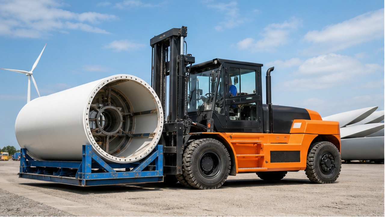 CPC100-X Diesel Forklift for Wind-Energy Project Yard Logistics