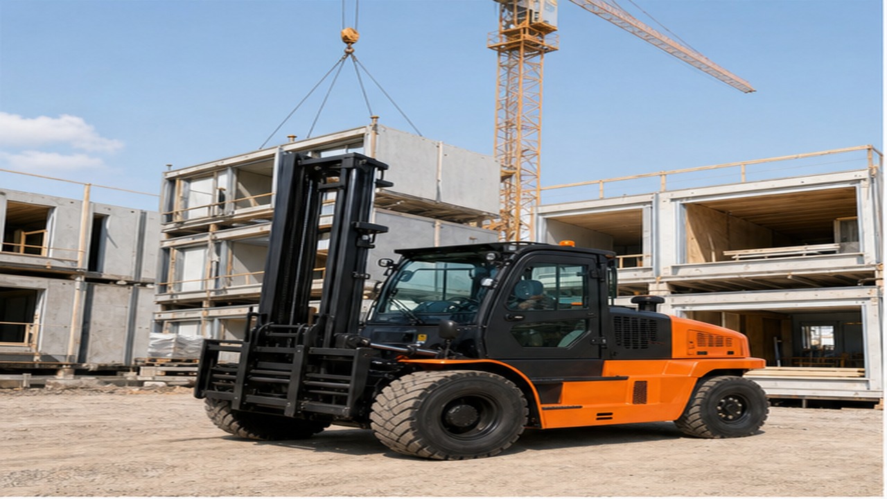 CPC110-X Diesel Forklift for Modular Construction Yard Logistics