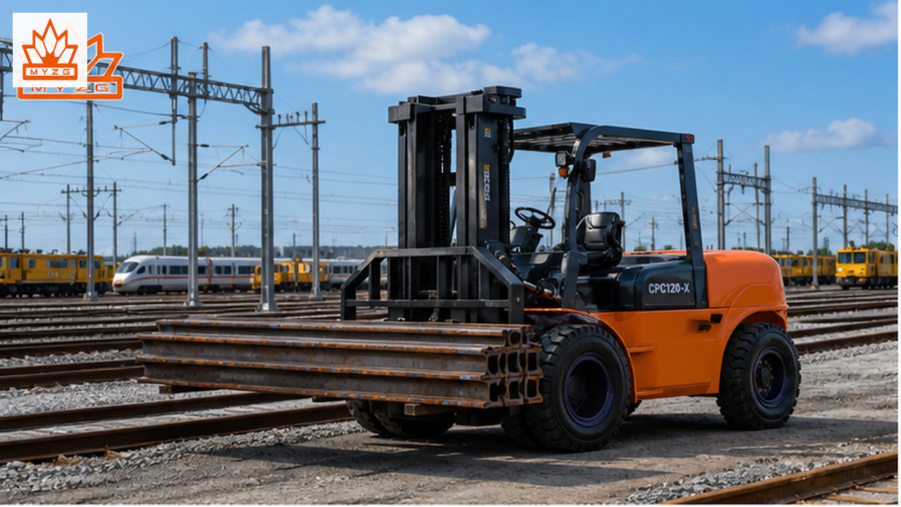CPC120-X Diesel Forklift for Rail and Bridge Infrastructure Logistics