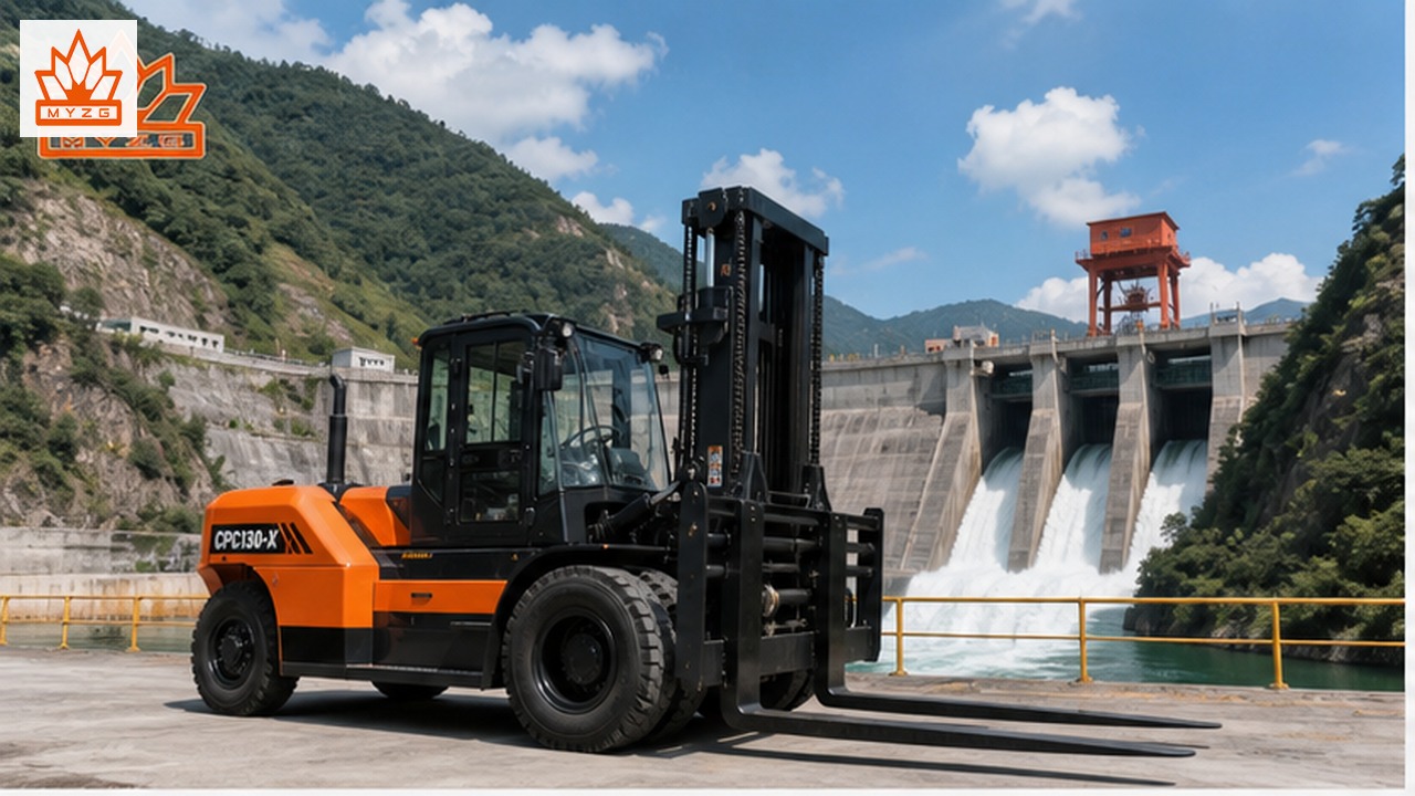 CPC130-X Diesel Forklift for Hydroelectric Project Yard Logistics