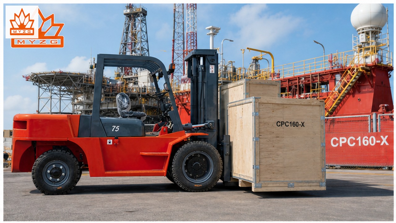 CPC160-X Diesel Forklift for Offshore Energy Support Yard Logistics