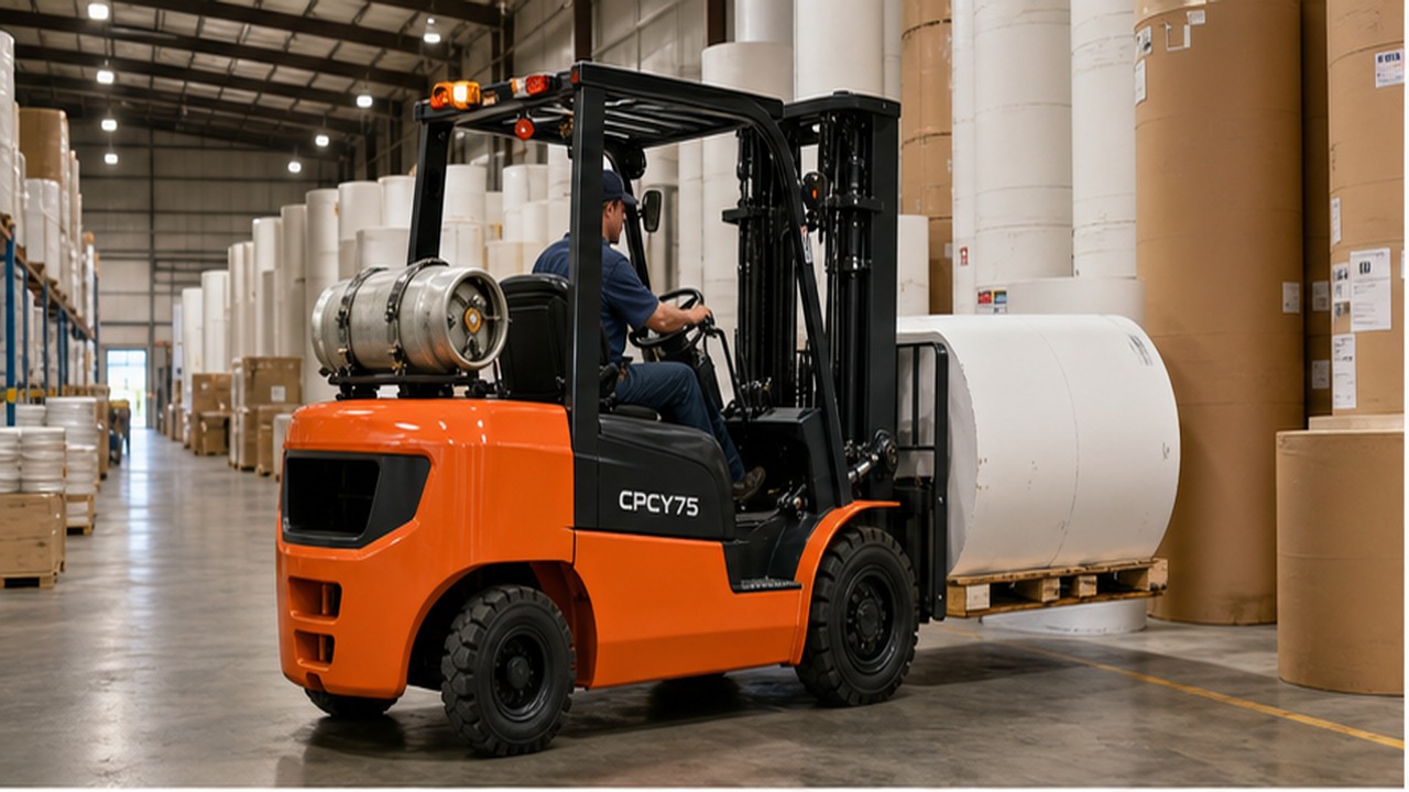 CPCY75 LPG Forklift for Paper and Packaging Distribution