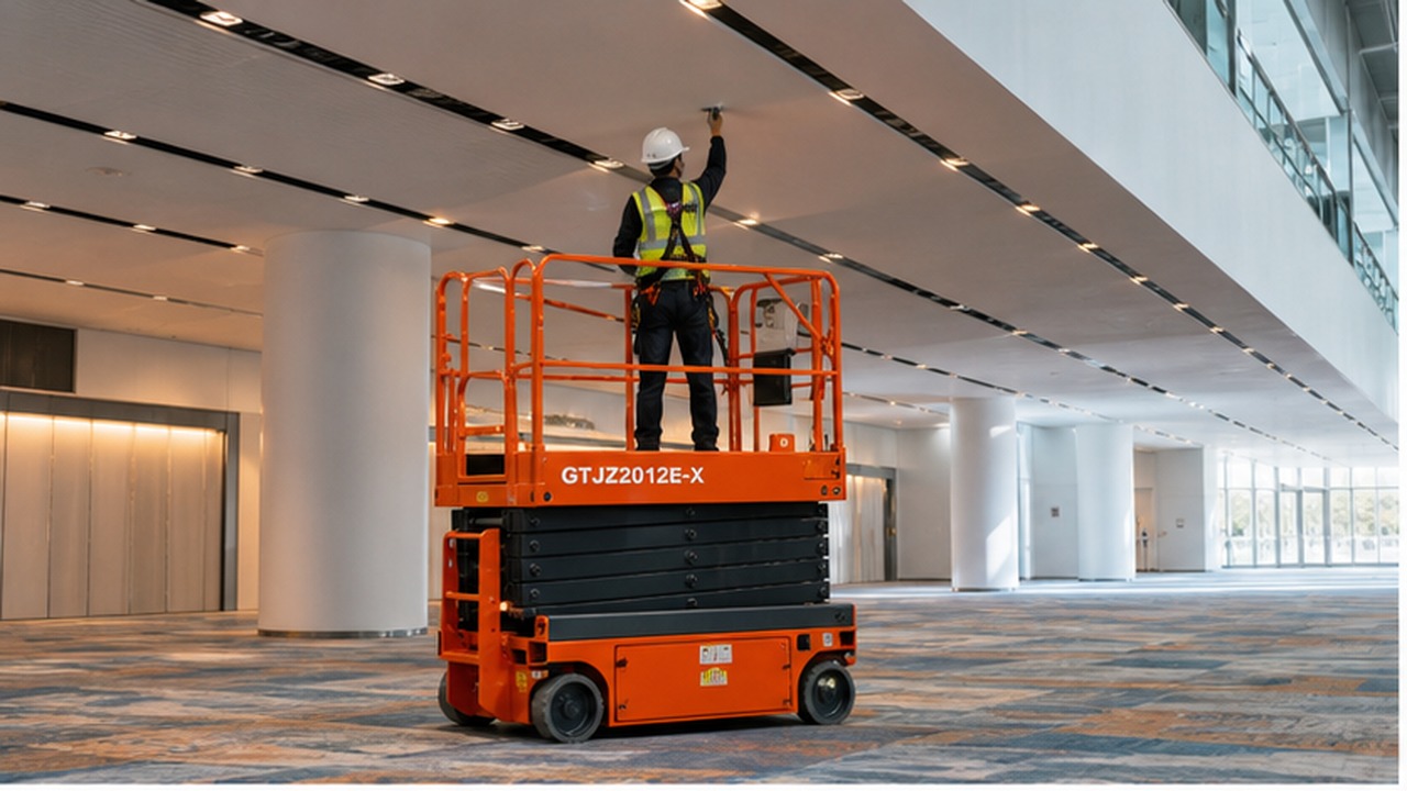 GTJZ2012E-X Electric Scissor Lift for Convention Center and Airport Service