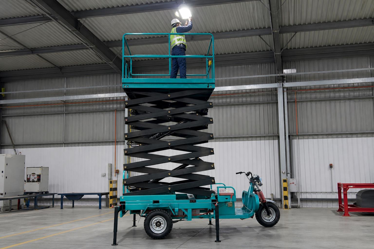 ZGFORKLIFT lithium electric counterbalance forklift moving precision components in manufacturing