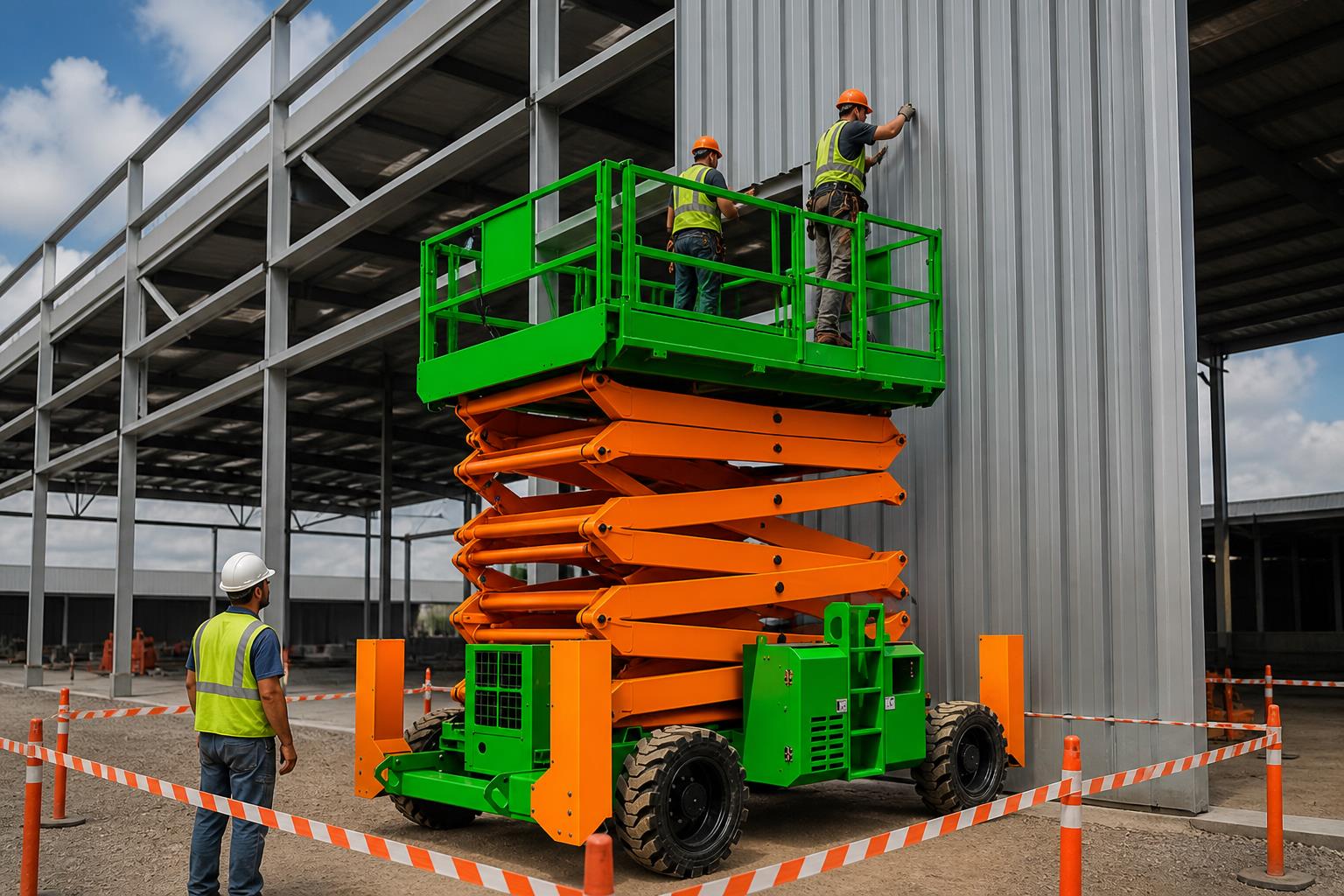 ZGFORKLIFT lithium electric counterbalance forklift moving precision components in manufacturing