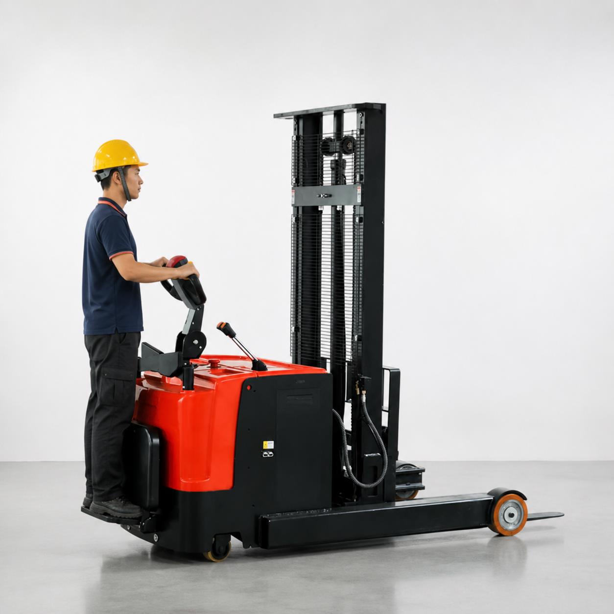 ZG-CQDA20 2.0 Ton Electric Reach Stacker for High-Rack Warehousing