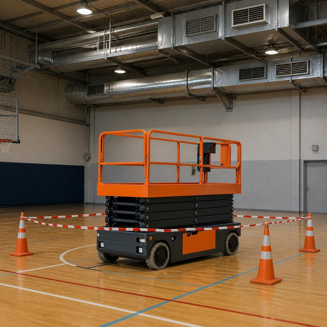 ZGFORKLIFT lithium electric counterbalance forklift moving precision components in manufacturing