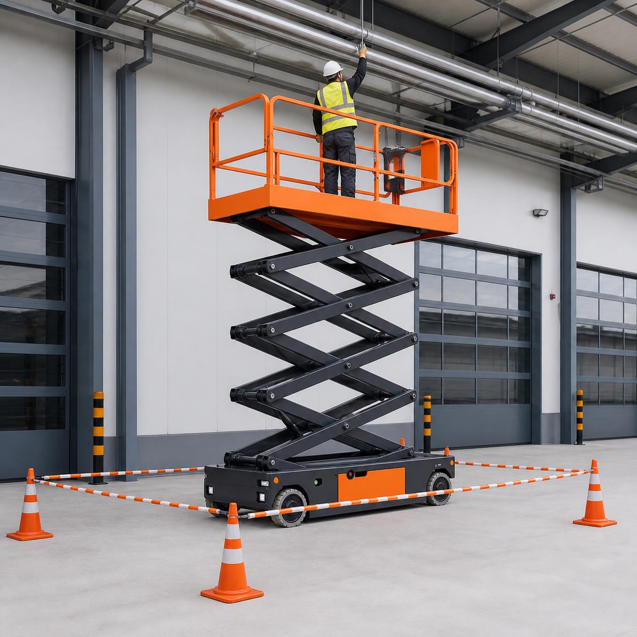 MYZG lithium battery forklift transporting refrigerated food in a cold-chain warehouse