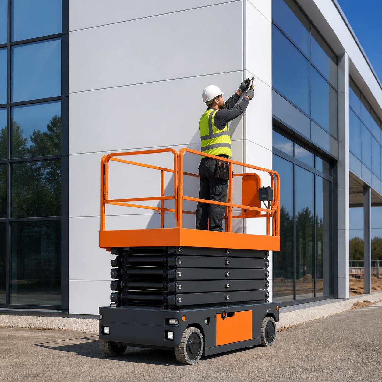 ZGFORKLIFT lithium electric counterbalance forklift moving precision components in manufacturing