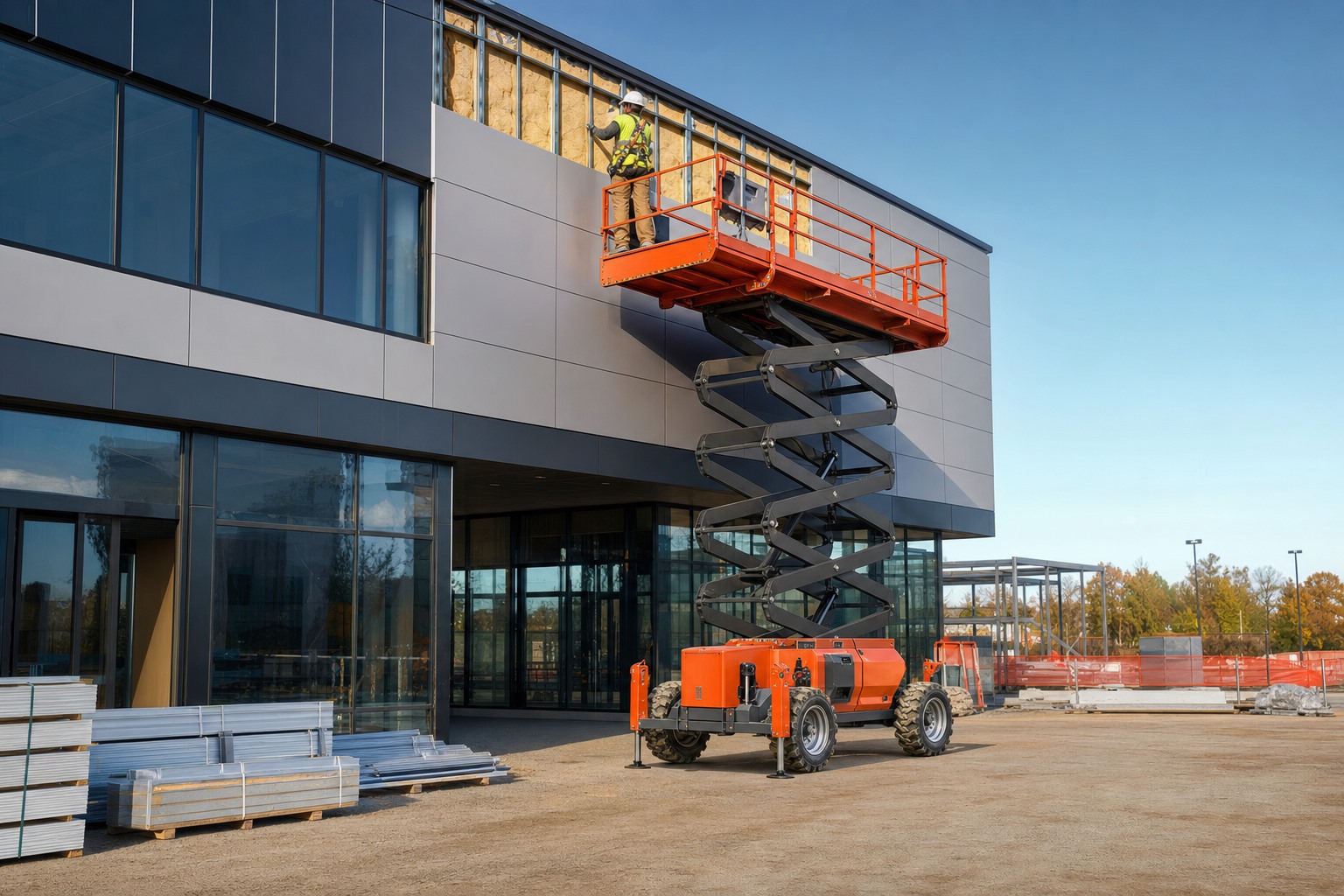 ZGFORKLIFT mobile elevating work platform for commercial building facade installation